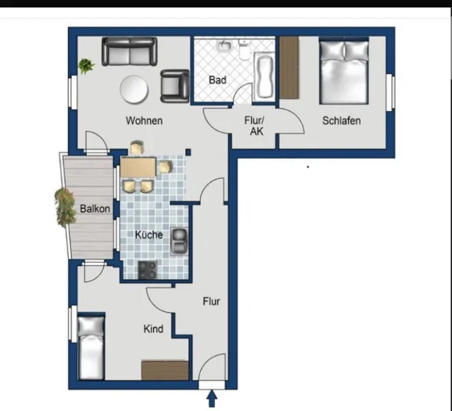 SUCHE NACHMIETER 3-Zimmer-Wohnung mit Balkon in Berlin-Karow — photo 1